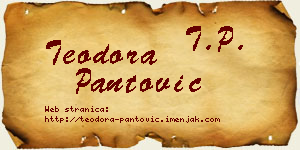 Teodora Pantović vizit kartica